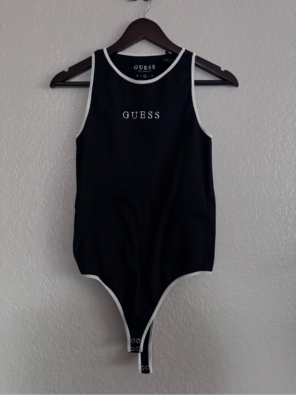 Guess • Bodysuit • Medium • Black White • Sleeveless